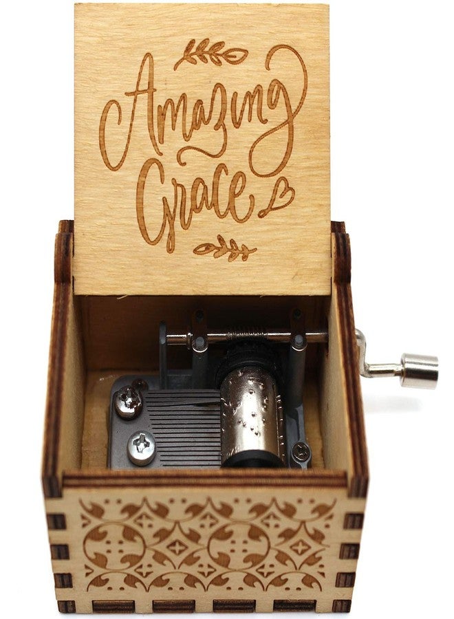 ukebobo Wooden Music Box - Amazing Grace Music Score Music Box, Baptism Gifts, Faith Gifts for Friends, Women, Kids, Families - 1 Set(Xin) - Image 2